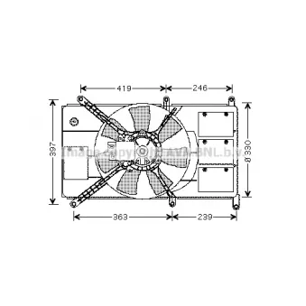 Ventilateur, refroidissement du moteur PRASCO [MT7522]