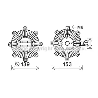 PRASCO MTC222 - Embrayage, ventilateur de radiateur