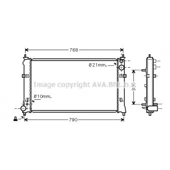 PRASCO MZ2192 - Radiateur, refroidissement du moteur