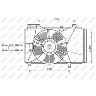 Ventilateur, refroidissement du moteur PRASCO MZ309F001