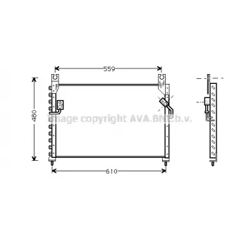 Condenseur, climatisation PRASCO [MZ5122]