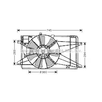 PRASCO MZ7539 - Ventilateur, refroidissement du moteur