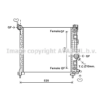 PRASCO OL2681 - Radiateur, refroidissement du moteur