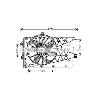 PRASCO OL7526 - Ventilateur, refroidissement du moteur