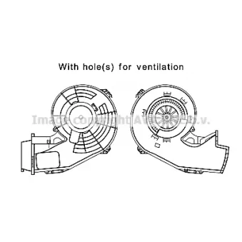 PRASCO OL8644 - Moteur électrique, pulseur d'air habitacle