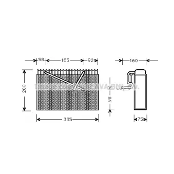 PRASCO OLV298 - Évaporateur climatisation