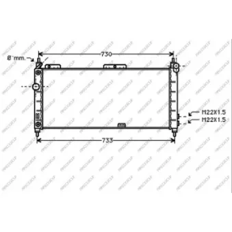 Radiateur, refroidissement du moteur PRASCO OP028R004 pour OPEL CORSA 1.2 - 45cv