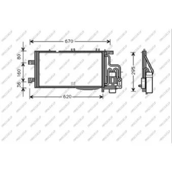 Condenseur, climatisation PRASCO OP030C003 pour OPEL CORSA 1.7 DTI - 75cv