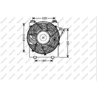 Ventilateur, refroidissement du moteur PRASCO OP030F002 pour OPEL CORSA 1.2 Twinport - 80cv