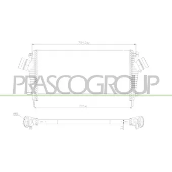 Intercooler, échangeur PRASCO OP062N001