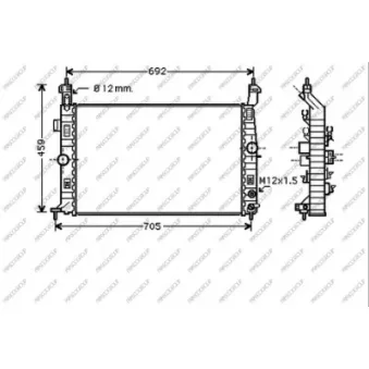 Radiateur, refroidissement du moteur PRASCO OP350R006 pour OPEL MERIVA 1.6 - 105cv