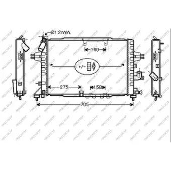 Radiateur, refroidissement du moteur PRASCO OP410R004 pour OPEL ASTRA 1.7 CDTi - 101cv