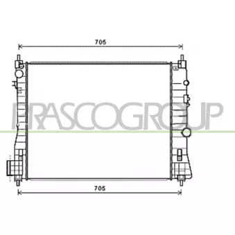 Radiateur, refroidissement du moteur PRASCO OP700R006