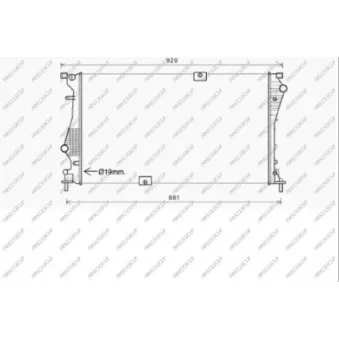 PRASCO OP934R007 - Radiateur, refroidissement du moteur