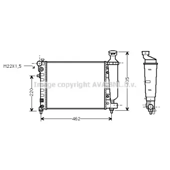 PRASCO PE2013 - Radiateur, refroidissement du moteur