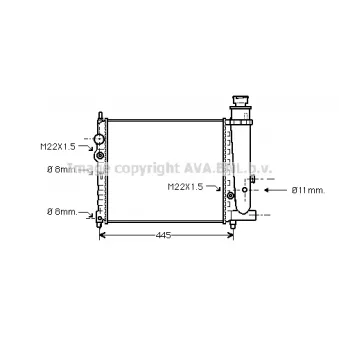 PRASCO PE2073 - Radiateur, refroidissement du moteur