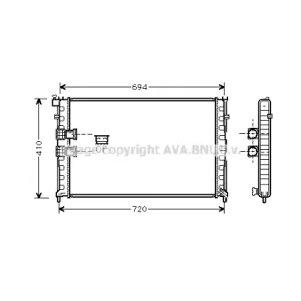 PRASCO PE2185 - Radiateur, refroidissement du moteur