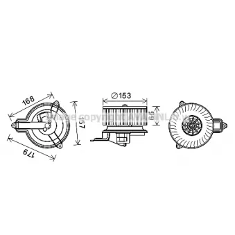 PRASCO PE8391 - Moteur électrique, pulseur d'air habitacle