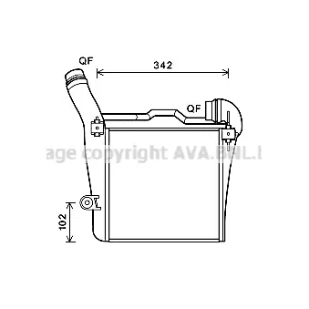Intercooler, échangeur PRASCO [PR4091]