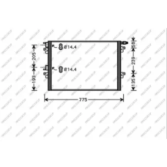 Condenseur, climatisation PRASCO OEM 8200033733