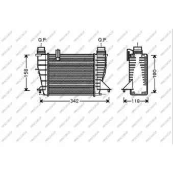 Intercooler, échangeur PRASCO OEM 144618748R
