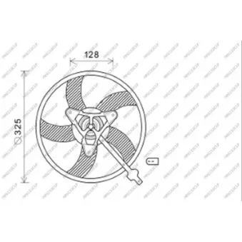 Ventilateur, refroidissement du moteur PRASCO SK324F004 pour VOLKSWAGEN POLO 1.2 - 60cv