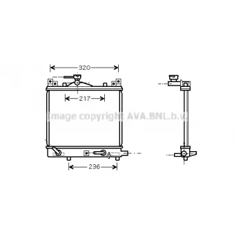 PRASCO SZA2058 - Radiateur, refroidissement du moteur