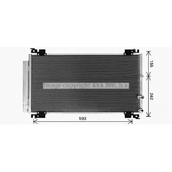 Condenseur, climatisation PRASCO [TO5766D]