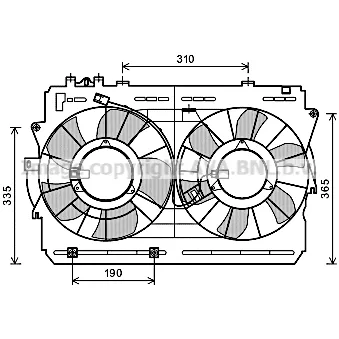 PRASCO TO7570 - Ventilateur, refroidissement du moteur