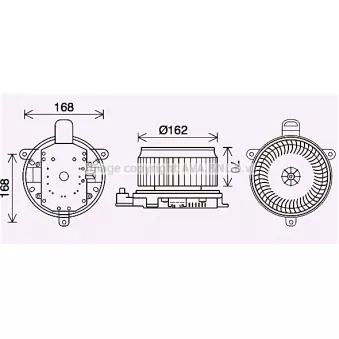 PRASCO TO8740 - Moteur électrique, pulseur d'air habitacle