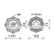 Embrayage, ventilateur de radiateur PRASCO [TOC587]