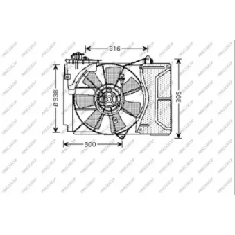 PRASCO TY320F001 - Ventilateur, refroidissement du moteur