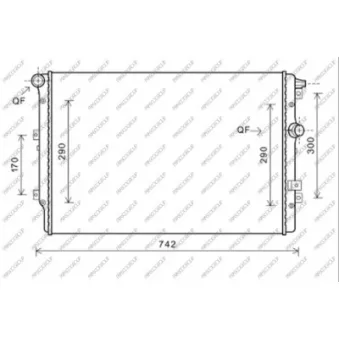 Radiateur, refroidissement du moteur PRASCO OEM 5N0121253N