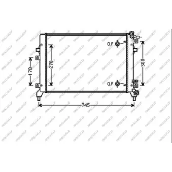 Radiateur, refroidissement du moteur PRASCO OEM 1k0121251ec