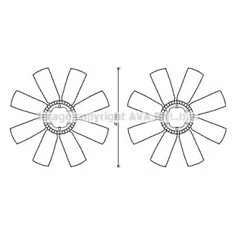 PRASCO VLB070 - Roue du souffleur, refroidissementdu moteur