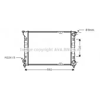 Radiateur, refroidissement du moteur PRASCO [VN2085]
