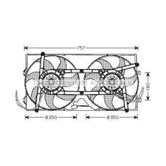Ventilateur, refroidissement du moteur PRASCO [VN7504]