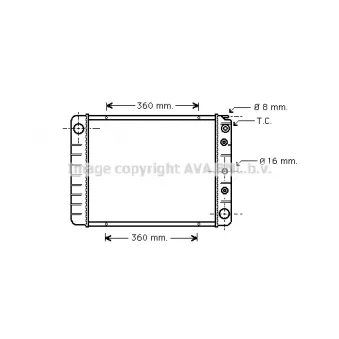 PRASCO VO2028 - Radiateur, refroidissement du moteur