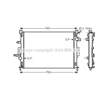 PRASCO VO2193 - Radiateur, refroidissement du moteur