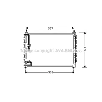 PRASCO VO5074 - Condenseur, climatisation