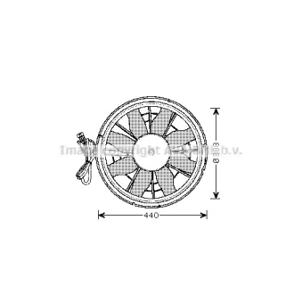 Ventilateur, refroidissement du moteur PRASCO [VO7501]