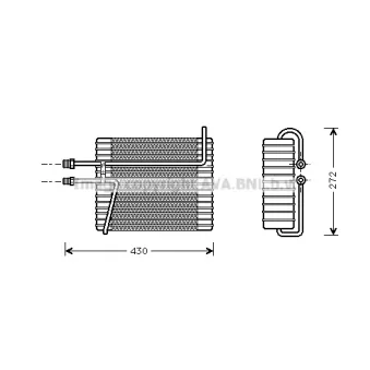 PRASCO VOV026 - Évaporateur climatisation