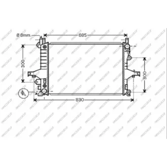 Radiateur, refroidissement du moteur PRASCO VV042R002