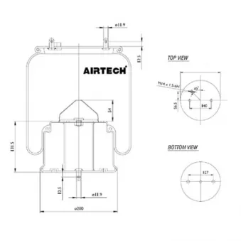 Ressort pneumatique, suspension pneumatique C.E.I. 262.573 pour SCANIA K - series K 400 IB - 400cv