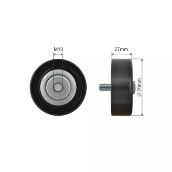 Poulie renvoi/transmission, courroie trapézoïdale à nervures TEKNÖR RNK-CH-050 pour CHEVROLET EPICA 2.0 - 128cv