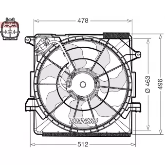 DENSO DER43000 - Ventilateur, refroidissement du moteur