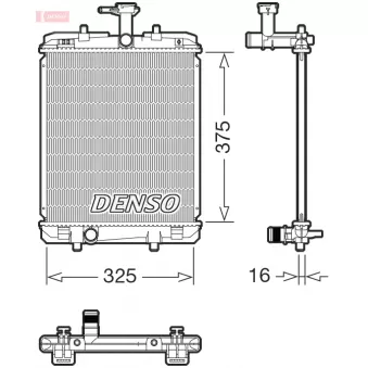 Radiateur, refroidissement du moteur DENSO OEM B000765180