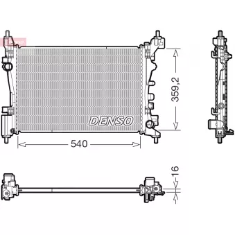 Radiateur, refroidissement du moteur DENSO DRM20130