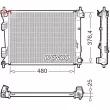 Radiateur, refroidissement du moteur DENSO [DRM41037]