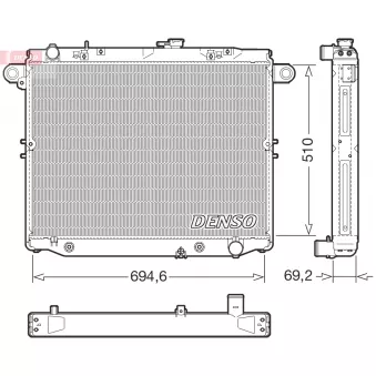 Radiateur, refroidissement du moteur DENSO DRM50148
